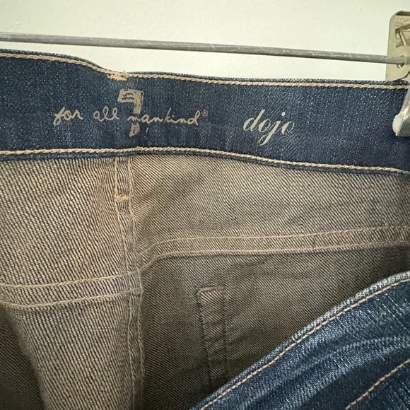 7 For All Mankind Dark Blue Straight Leg Dojo Jeans - sz 29 like new - Picture 5 of 5